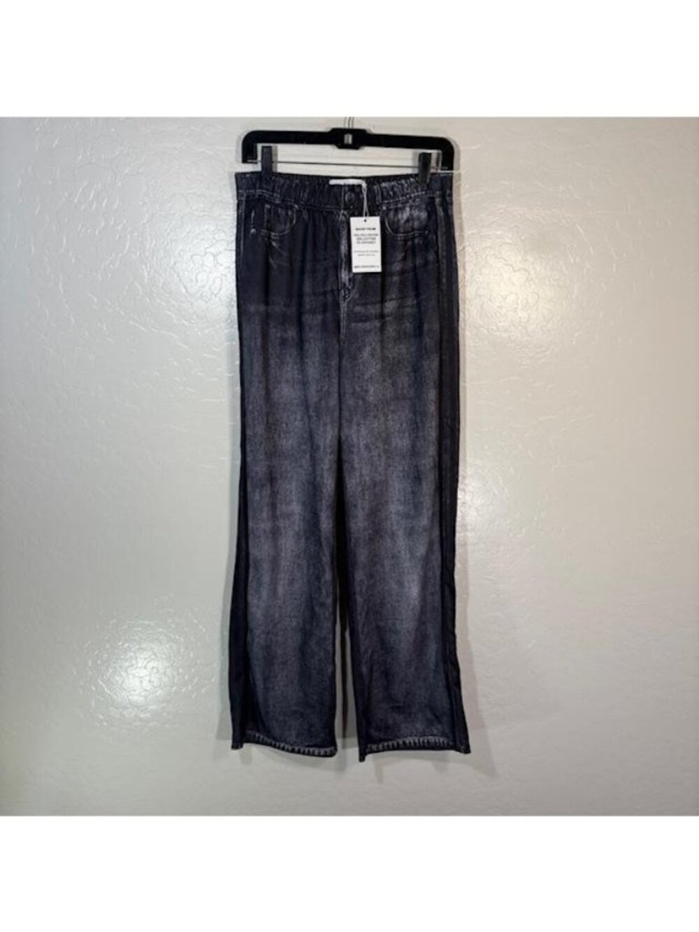 Mila Rosabella Pants Womens M Gray Jersey Wide Leg Pull On Sweatpants Stretch
